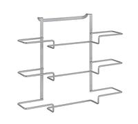 Metaltex GALILEO - Colgador Triple Rollo. Acabado POLYTHERM color Gris. Dimensiones: 36x9x30 cm