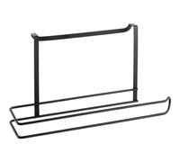 Metaltex GALILEO LAVA - Portarrollos Cocina. Sin Taladrar. Acabado TOUCHTHERM color Negro. Dimensiones: 34x10x18 cm