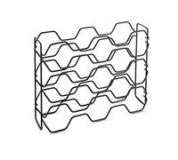Metaltex HEXAGON LAVA- Botellero de 15 plazas acabado TOUCHTHERM color Negro. Dimensiones: 43 x 12 x 34 cm
