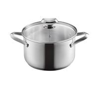 Metaltex ICONA - Cacerola Baja Acero Inoxidable. Diámetro Superior 22CM. Capacidad 3,7 Litros