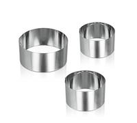 Metaltex Juego 3 Aros para EMPLATAR Ø6-8-10x4,5 CMS, Acero Inoxidable, 3