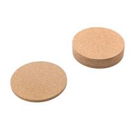 Metaltex Juego de 6 Posavasos de Corcho, 9 cm, protección Elegante para Mesa, mostrador, Superficies, marrón