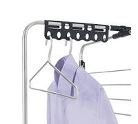 Metaltex Juego de Colgadores para 6 Perchas, Negro, 24 x 7 cm, 2 Unidades