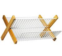Metaltex LILLY - Escurreplatos Plegable. Acabado en Madera. Dimensiones: 42x5x35 cm