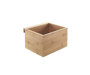 Metaltex Mural Line Wandgitter Caja de bambú Grande, Madera, 19x15x12 cm