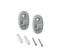 Metaltex ONDA - Set. 2 Ganchos Plástico para ordenación de baño