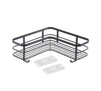 Metaltex ORIGIN LAVA- Estante Baño En L . Acabado TOUCHTHERM color Negro
