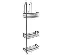 Metaltex Origin Lava - Estante Triple Mampara Acabado Touch-Therm Color Negro