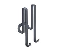 Metaltex ORIGIN LAVA - Gancho Doble para Mampara de Ducha. Acabado TOUCHTHERM color Negro