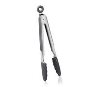 Metaltex - Pinzas de Cocina de Silicona 26 cm, Pinza Multiuso de Acero Inoxidable con Bloqueo, Antiadherente, Resistente al Calor hasta 230 ºC, Apta para Lavavajillas