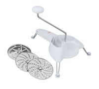 Metaltex Rallador de acero inoxidable, color blanco, grande