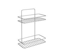 Metaltex REFLEX - Estante Baño 2 Niveles. Acabado POLYTHERM color Gris. Dimensiones: 35 x 35 x 13 cm