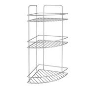 Metaltex REFLEX - Rinconera Baño 3 Niveles. Acabado POLYTHERM color Gris. Dimensiones: 53 x 23 x 23 cm, Gris