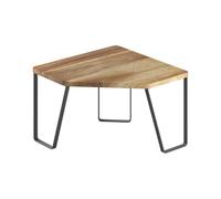 Metaltex Serie York - Rinconera 1 Altura. Recubrimiento Exclusivo Lava y Madera de Acacia. Dimensiones Unidad 25x25x16 cm