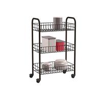 Carro de Cocina Metaltex Siena Negro 3 Estantes Alambre (63 x 41 x 23 cm)