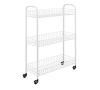 Metaltex Slim - Carro de Cocina con 3 Niveles, Color Blanco