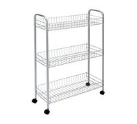 Metaltex Slim Luxe - Carro Multiuso con Ruedas y 3 cestos, Ancho, 56x23x84 cm