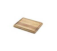 Metaltex Tabla de cortar de madera de acacia con surco para jugo, 24 x 20 x 1,5 cm