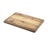 Metaltex Tabla de cortar de madera de acacia con surco para jugo, 39 x 26 x 2 cm, color marrón