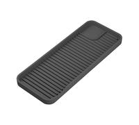 Metaltex Tidy Mat XL - Organizador de Fregadero de Silicona. Color Negro. Largo 30 cms