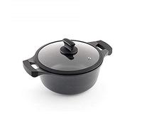 Metaltex XPERT-Cacerola Alta Aluminio Fundido, 20 cm, Antiadherente ILAG 3 Capas, Full Induction válido para Todo Tipo de cocinas, 50 W, 2,6 litros, Negro