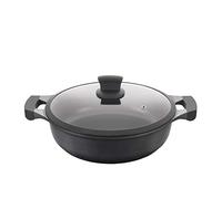 Metaltex XPERT-Cacerola Baja Aluminio Fundido 32 cm, Negro