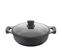 Metaltex XPERT- Cacerola Baja Aluminio Fundido, 34 cm, Antiadherente ILAG 3 capas, Full Induction Válido para Todo Tipo de Cocinas