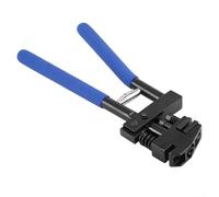 Metalworking 2 en 1 alicates de brida y perforadora con perforador de 5 mm para reparación de chapa, capacidad de crimpado de 13 mm, cabezal giratorio para plegado de bordes de precisión (azul)