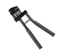 Metalworking 2 en 1 alicates de brida y perforadora con perforador de 5 mm para reparación de chapa, capacidad de crimpado de 13 mm, cabezal giratorio para plegado de bordes de precisión (negro)