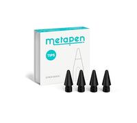 Metapen 4PCS Puntas de Repuesto para Apple Pencil Pro & 1 & 2 Generación, Logitech Lapiz, Puntas de Lápiz Duraderas para metapen A8/ A11/ A14/ Air 8/ D1, Puntas de Stylus de Alta Sensibilidad(Negro)
