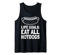 Metas de Vida Comer Todos los Hotdogs Camiseta sin Mangas
