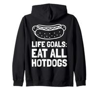 Metas de Vida Comer Todos los Hotdogs Sudadera con Capucha
