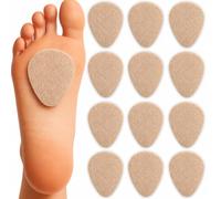 Metatarsal Pads for Women & Men (12 Pack) Ball of Foot Cushions for Pain Relief, Felt Metatarsal Foot Pads for All Shoe Type, Mortons Neuroma, High Heel Inserte Cushions, One Size Fits All (1/4" Thick