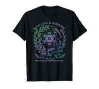 Metatron Cubo con Amor y Harmony Camiseta