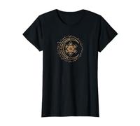 Metatrón Cubo Tipografía Luna y Estrellas Camiseta