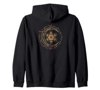 Metatrón Cubo Tipografía Luna y Estrellas Sudadera con Capucha