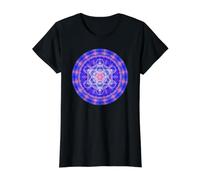 Metatron's Cube Geometría Sagrada Azul Naranja Formas Mania Camiseta gráfica económica, Mujer, Negro, XL