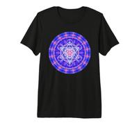 Metatron's Cube Geometría Sagrada Azul Naranja Formas Mania Camiseta Premium