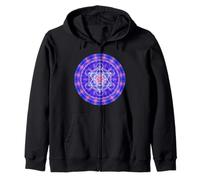 Metatron's Cube Geometría Sagrada Azul Naranja Formas Mania Sudadera con Capucha