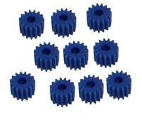 Metaximious 10 Uds 0,5 módulo 15 dientes engranaje de plástico 2,3mm 3,17mm piñón de agujero redondo 8,5mm de diámetro engranaje del eje principal del Motor herramientas(Blue,2.3MM BORE)