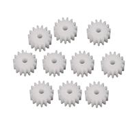 Metaximious 10 Uds 0,5 módulo 15 dientes engranaje de plástico 2,3mm 3,17mm piñón de agujero redondo 8,5mm de diámetro engranaje del eje principal del Motor herramientas(White,3.17mm bore)