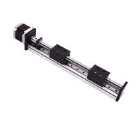 Metaximious Deslizamiento de etapa con carro izquierdo y derecho, Motor Nema23, carrera efectiva positiva y negativa, tornillo de bola, guía lineal, husillo de bolas 1610 Industria(20mm-20mm)