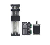 Metaximious Kit de riel lineal NEMA 23, controlador de Motor paso a paso, módulo de tornillo de bola, etapa deslizante, carrera de 50mm a 300mm Industria(150mm SFU1204)