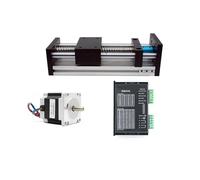 Metaximious Motor paso a paso NEMA 23 de 1,2 Nm con tornillo de bola SFU1605, carril guía lineal, longitud de carrera de corredera de mesa de 50mm a 300mm Industria(250mm)