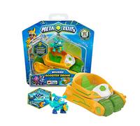 METAZELLS Imc toys Scooter Drone Naranja + Figura Personaje Sam Bran S1 + 1 Carta, Vehículo se transforma en Drone, Juguete Regalo para Niños y Niñas +3 Años