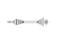 METELLI Eje Motriz Delantero Izquierda para Volvo V40 Familiar 645 VW S40 I 644