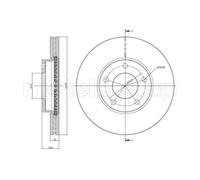 METELLI 2x Disco de Freno Ø278mm Delant. Ventilado para Mazda 3 1.6 1.4 5