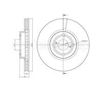 METELLI 2X Disco De Freno Delante Ø275Mm Ventilado Para Toyota Corolla ZZE12
