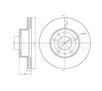 METELLI 2x Disco de Freno Delantera Ø280mm Ventilado para Fiat Ducato Caja 250_