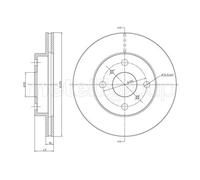 METELLI 2x Disco de Freno Delantero Ø235 MM Ventilado para Toyota Yaris SCP1 _